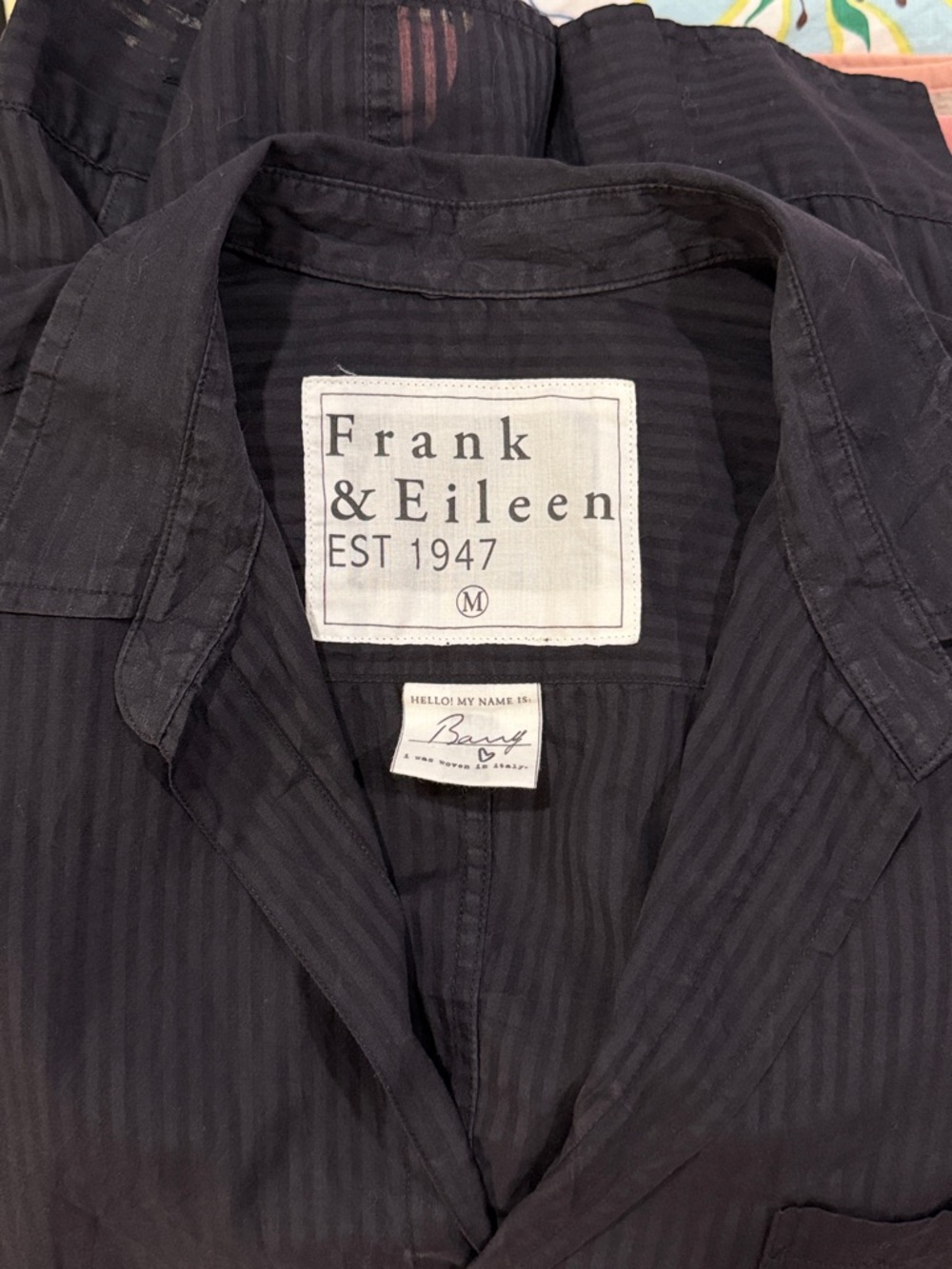 Frank & Eileen Black and Charcoal Striped Button-Down Shirt - Picture 7 of 7